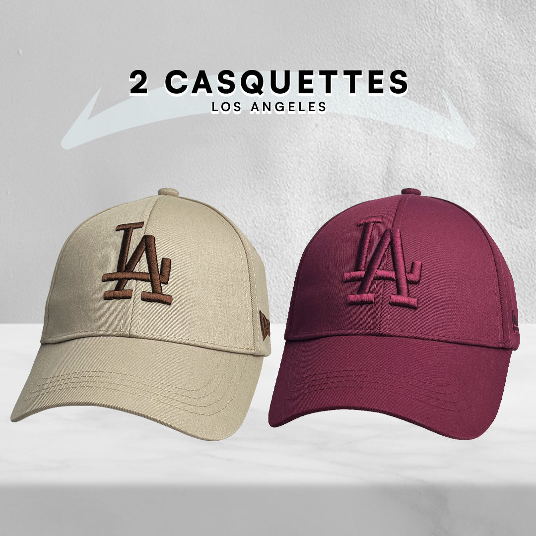2 Casquettes Los Angeles.