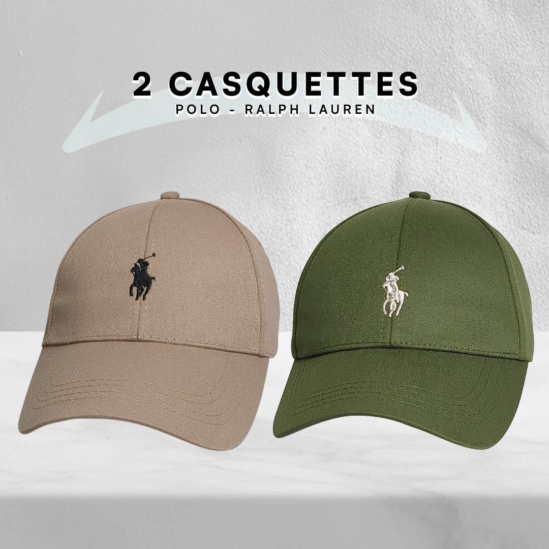 Pack 2 Casquettes Polo de haute qualitè.