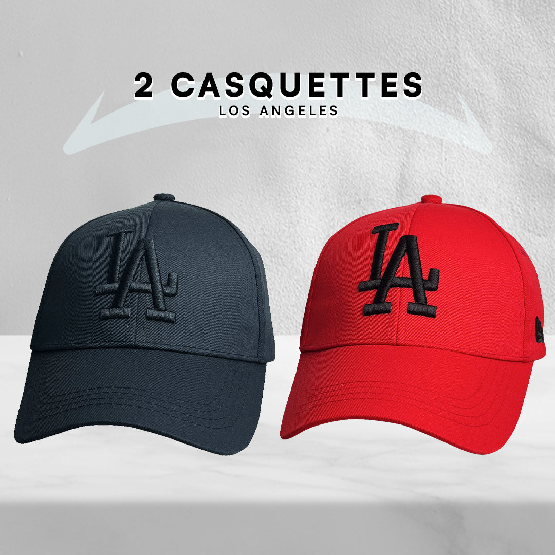 2 Casquettes Los Angeles.