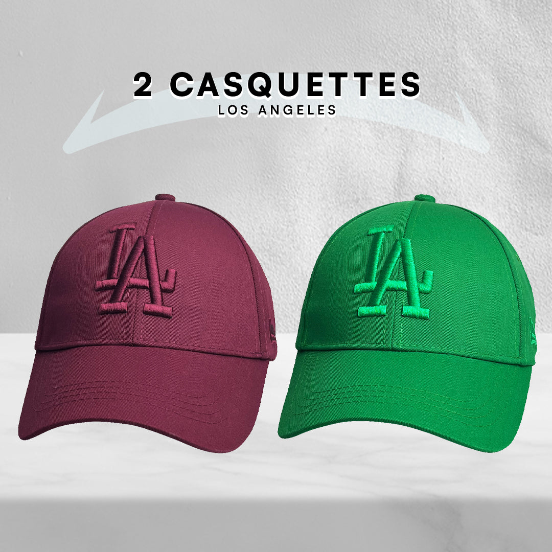 2 Casquettes Los Angeles.