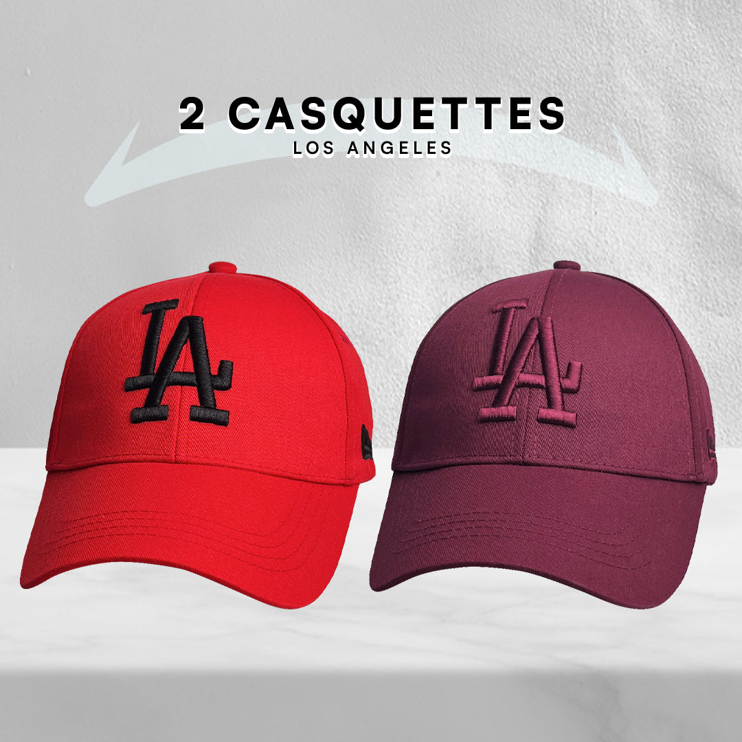 2 Casquettes Los Angeles.