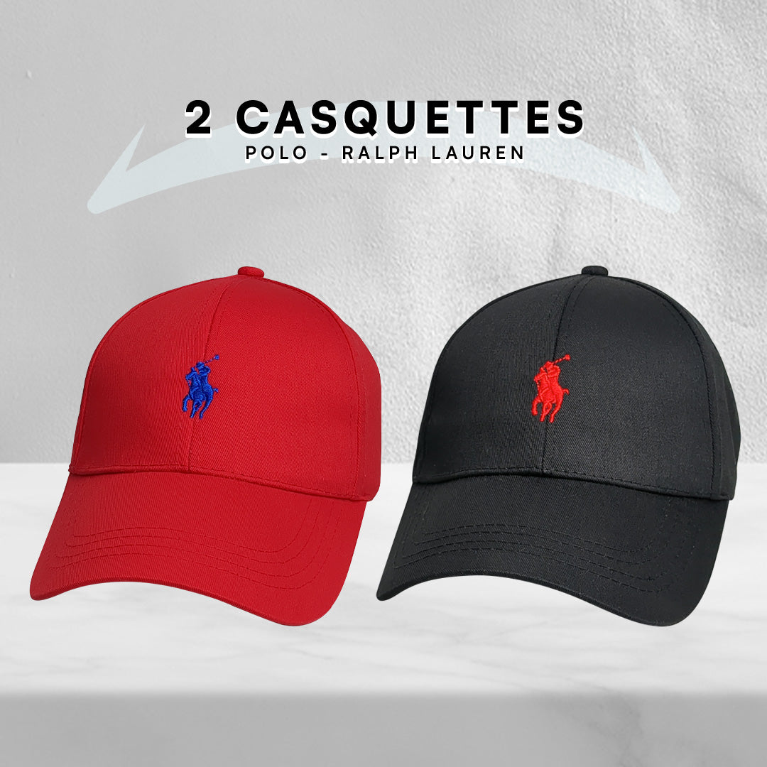 Pack 2 Casquettes Polo de haute qualitè.
