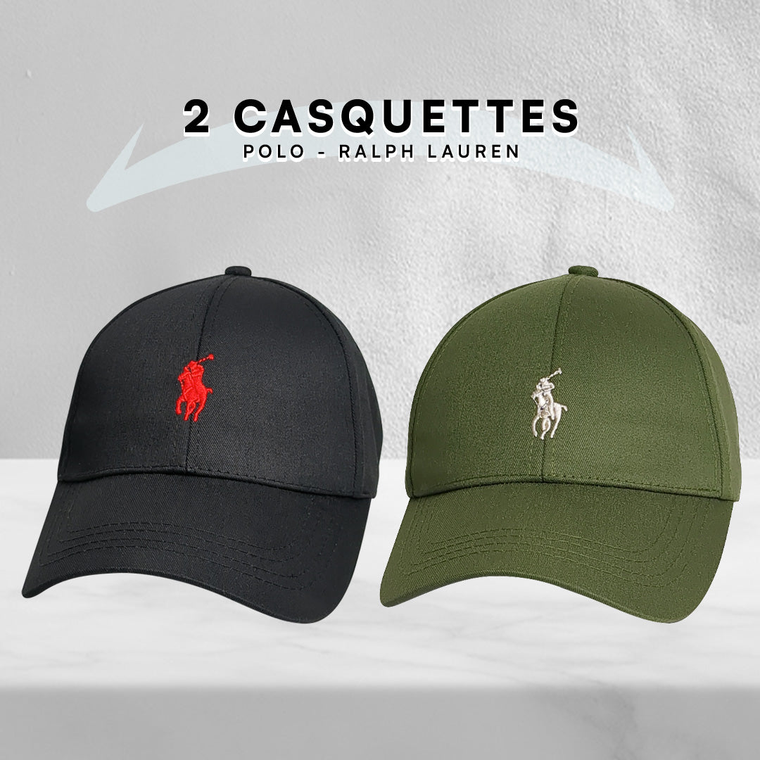 Pack 2 Casquettes Polo de haute qualitè.