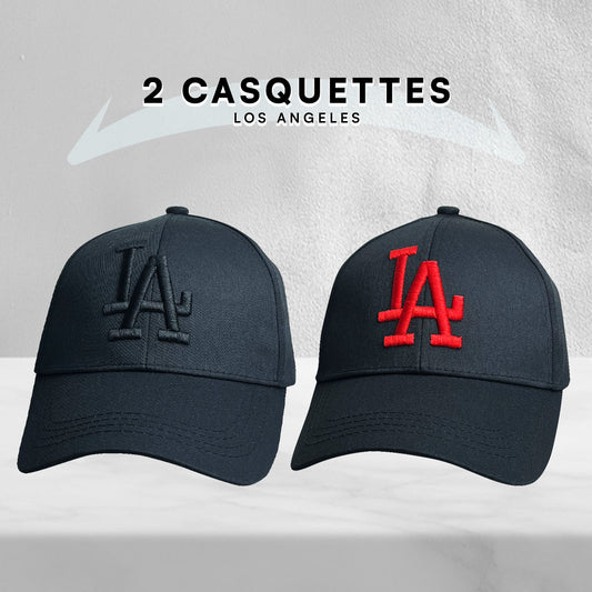 2 Casquettes Los Angeles.