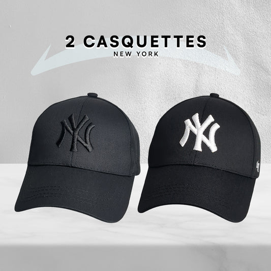 Pack 2 Casquettes de haute qualitè en coton