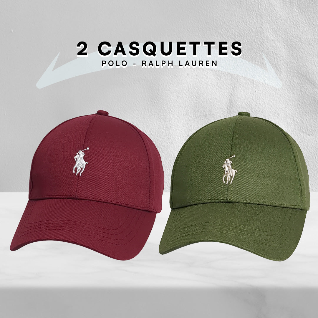 Pack 2 Casquettes Polo de haute qualitè.