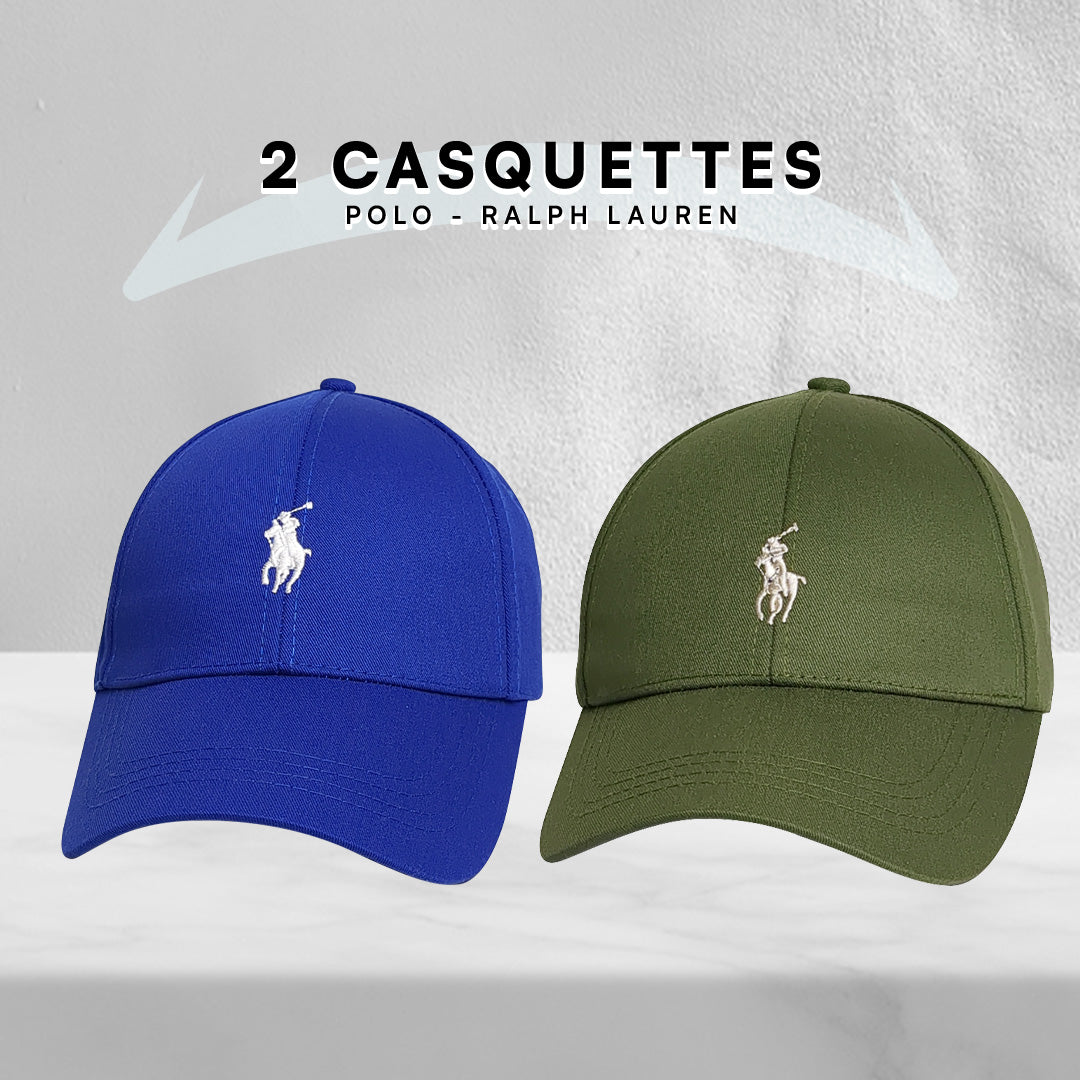Pack 2 Casquettes Polo de haute qualitè.