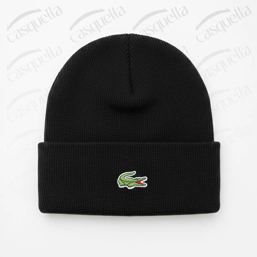 Bonnet Tricoté L a c o s t e Unisexe - Noir