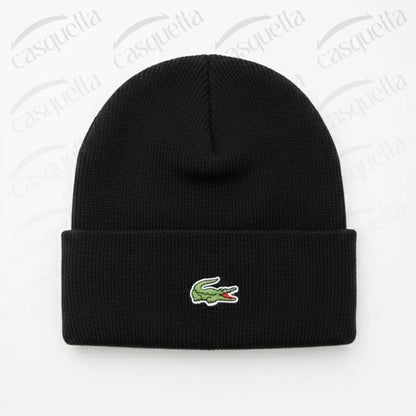 Bonnet Tricoté L a c o s t e Unisexe - Noir