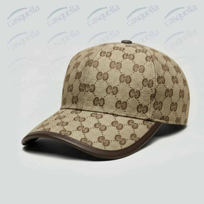 GG Monogram Cap - Beige/Marron