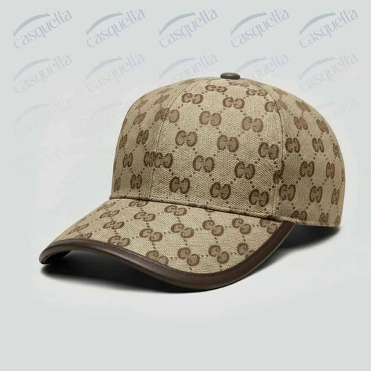 GG Monogram Cap - Beige/Marron