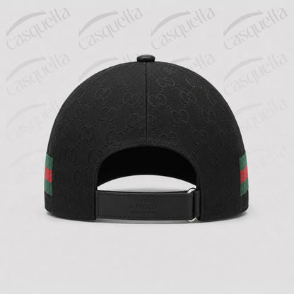 GG Monogramme Noire à Bande Contrastée