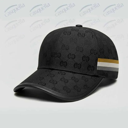 GG Monogram Cap - Noir avec bande tricolore