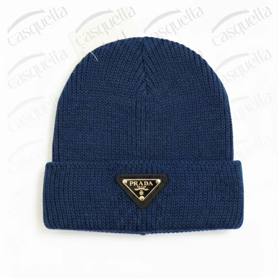 Bonnet Tricoté P r a d a Unisexe - Bleu Marine