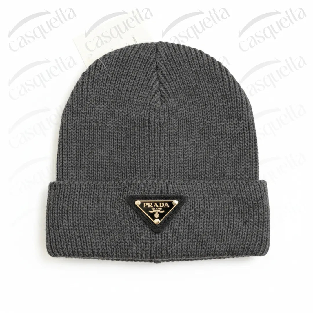 Bonnet Tricoté P r a d a Unisexe - Gris