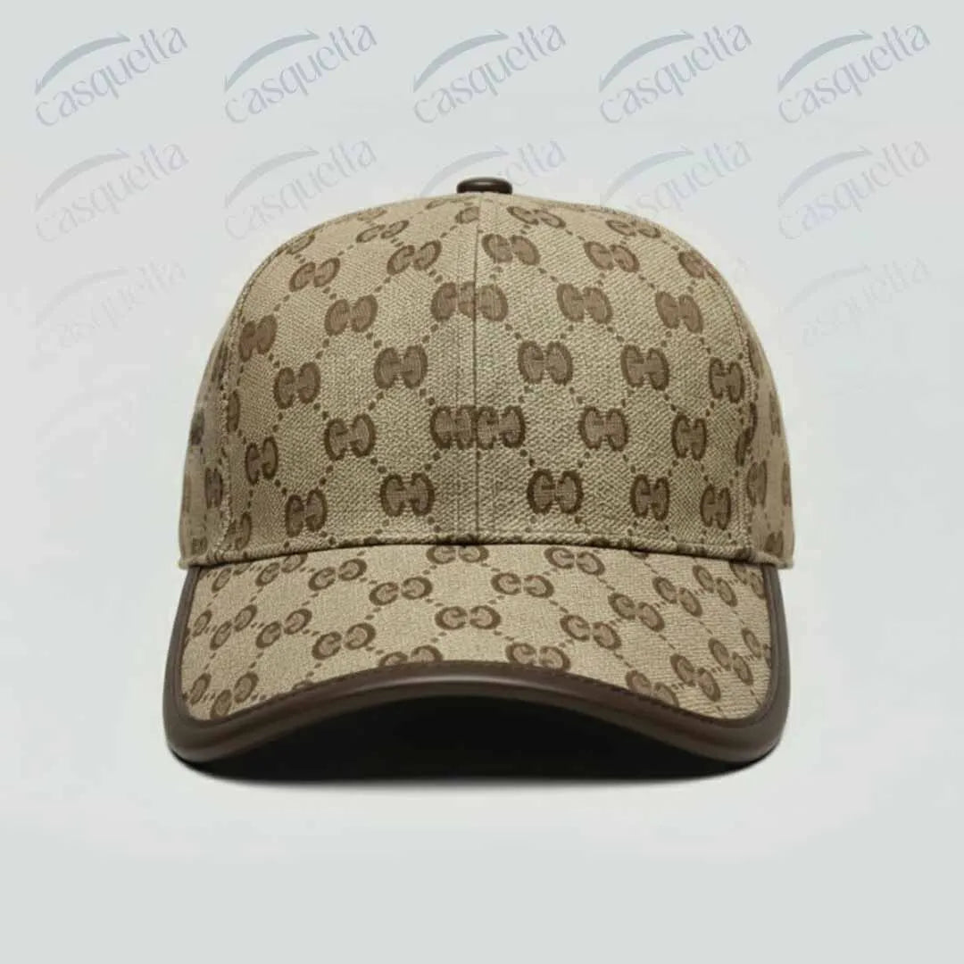 GG Monogram Cap - Beige/Marron