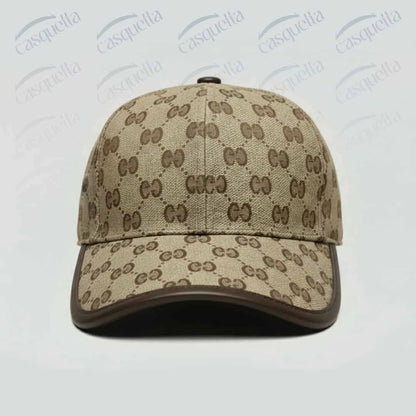 GG Monogram Cap - Beige/Marron