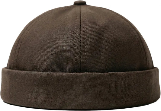Brimless hat - Simple Marron