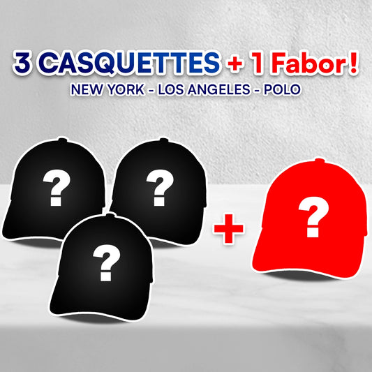 3 CASQUETTES + 1 FABOR!